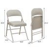 2 Pack Folding Chairs with Padded Cushions, Padded Foldable Chair Hold Up to 350 Pounds, Portable Grey Folding Chair Suitable - 2 of 4