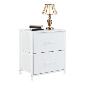 FURNIinspire Vanity Tables Versatile Dresser Chest of Drawers, for Space-Saving Storage in Bedrooms and Living Areas, White, 17.7"*11.8"*20" - 1 of 4