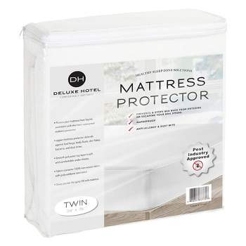 Deluxe Hotel Waterproof Mattress Encasement Protects Against Allergens Bed Bugs And Spills With Zippered Enclosure