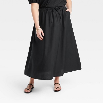 Women's Midi A-line Skirt - A New Day™ Hematite 1x : Target
