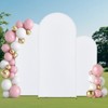 VEVOR Wedding Arch Backdrop Stand, Set of 3, Metal Stable Stand with Case Connection & Chassis Crossbar Design - 2 of 4