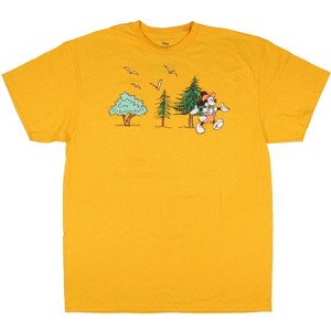 Mickey Mouse Mens' Exploring The Great Outdoors Vintage Distressed T-Shirt Adult - 1 of 3