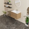 ChicFurnit Bathroom Storage Cabinets Bathroom Floor Storage Cabinet Functional Bathroom Cabinet with Drawer for Bathroom, Brown, 30"*18.5"*19.1" - 4 of 4