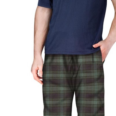 navy and green plaid
