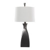 LumiSource Curvo 30" Table Lamps: Set of 2, Rubbed Gray Slate, White Linen Shade, UL Listed - 4 of 4