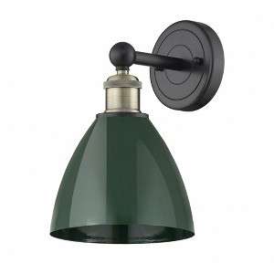 Plymouth Dome - 1 Light Wall Sconce In Industrial Style-12 Inches Tall and 7.5 Inches Wide - 1 of 1