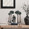 LuxenHome 11.6" LuxenHome Resin Couple Love Walk in the Park Tabletop Decor Multicolored - 2 of 4
