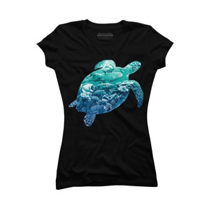 Junior's Design By Humans Ocean Life By Dinny T-Shirt - 1 of 3