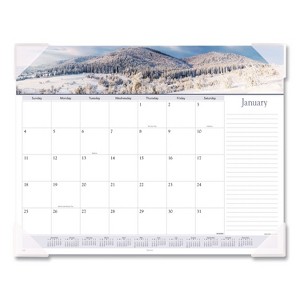Landscape Panoramic Desk Pad, Landscapes Photography, 22 x 17, White Sheets, Clear Corners, 12-Month (Jan to Dec): 2026 - 1 of 4