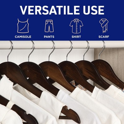Vintage Dark Brown Wooden Suit Hangers with 360° Swivel Hook