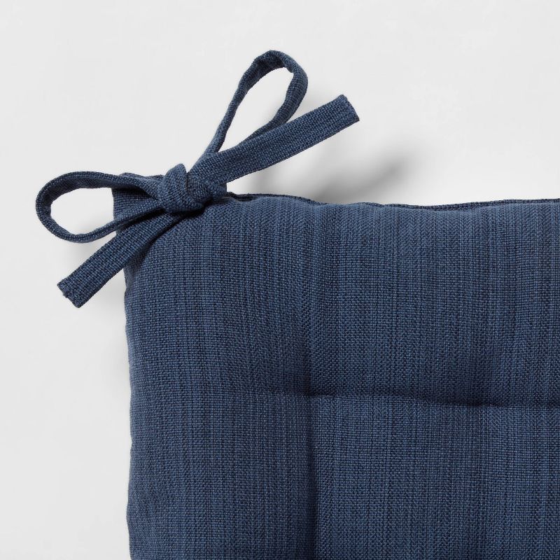 Denim Solid Chair Pad Seat Cushion Blue - Threshold&#8482;, 4 of 5