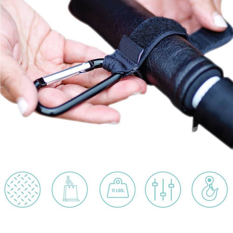 Lulyboo Stroller Hook Clips Set - Black, 2 of 10
