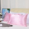PiccoCasa Satin Silky Machine Washable Envelop Closure Pillowcases for Hair and Skin 2 Pcs - 2 of 4
