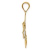 Black Bow Jewelry 14k Yellow Gold & Rhodium Mariner's Crucifix Cross Pendant, 16 x 31mm - 2 of 4