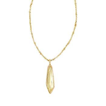 Kendra Scott Alice 14K Gold Over Brass Long Pendant Necklace - Pale Yellow