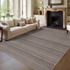 Washable Indoor Modern Area Rug for Living Room Bedroom, Geometric Stripped Lines Print Floor Carpet for Dining Room Home Office - 2 of 4