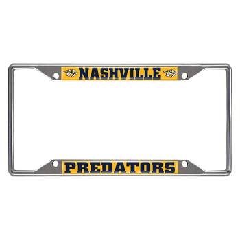 NHL Nashville Predators Stainless Steel License Plate Frame