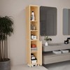 KTMBDW Tall Narrow Storage Cabinet with Doors, Bamboo Bathroom Cabinet, Freestanding Storage for Living Room, Entryway, Kitchen, Natural - 3 of 4