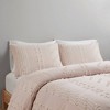 Ink+Ivy 3pc King/California King Kara Cotton Jacquard Duvet Cover Set Blush: OEKO-TEX Certified, 200 Thread Count - image 4 of 4