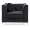 Upholstered Contemporary Sloped Armchair with Generous Seat Depth and Easy Assembly for Living Room - 3 of 4