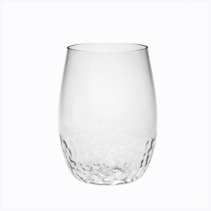 ChicFurnit Drinkware Plastic Wine Glass Set Unbreakable Tritan Hammer Design for Modern Entertaining, Clear, 2.63"*2.63"*4.38" - 1 of 4