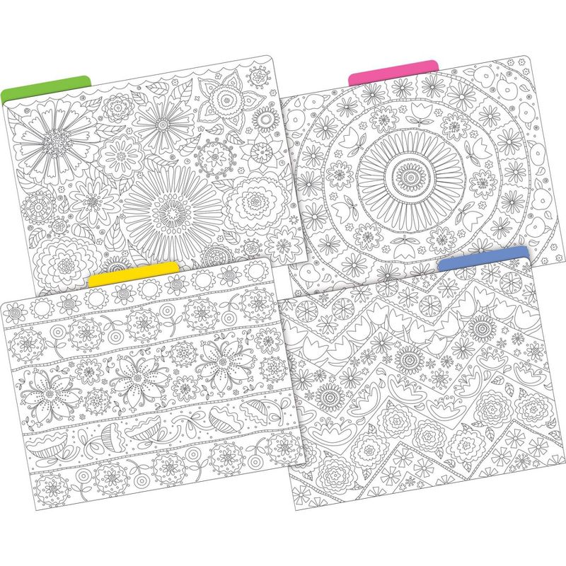 Barker Creek 36pk Color Me! In My Garden Letter Size File Folders, Multicolor Cardstock, Top Tab Design, 2 of 4