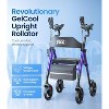 VOCIC Z22 Upright Rollator with GelCool Seat, Adjustable Armrests & 8" All-Terrain Wheels. Holds 300lbs-Purple - 2 of 4