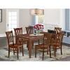 HomeStock 7-Piece Rectangle Mahogany Finish Solid Wood Top Dining Table with 6-Chairs - 2 of 4
