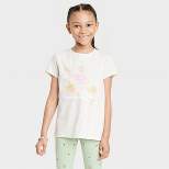 Girls' Flower Shoe Short Sleeve Graphic T-Shirt - Cat & Jack™ Cream