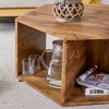 NicBex 31.5"/25" Hexagon MDF Coffee Table with Storage Shelves,Multi-Functional End Table & Side Table,Modern Center Table for Living Room - 4 of 4