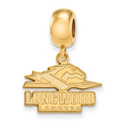 Black Bow Jewelry 14k Yellow Gold Plated Sterling Silver Longwood Lancers NCAA Bead Charm