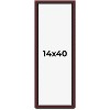 PosterPalooza | Panoramic Shadow Box 1.5" Depth Brown Picture Frame - UV Acrylic, Backing, Hanging Hardware - 2 of 4