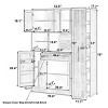 Farmhouse Buffet with Hutch and Pull-Out Cabinet,MDF Kitchen Pantry Cabinet with Adjustable Shelves,Large Freestanding Pantry Cabinet-Coolbibila - 4 of 4