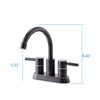 Bathroom Faucet Oil Rubbed Bronze 2-Handle Bathroom Sink Faucet 360 Degree High Arc Swivel - 3 of 4