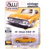 1961 Dodge Dart Phoenix Lowrider Mango Smoothie Metallic with Graphics and Orange Interior 1/64 Diecast Model Cars by Auto World - 4 of 4