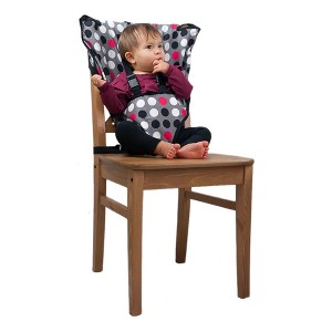 CozyBaby Portable Washable Cloth Travel Easy Seat High Chair w/ Click Setup, Reinforced Harness, and Machine Washable Fabric - 1 of 4