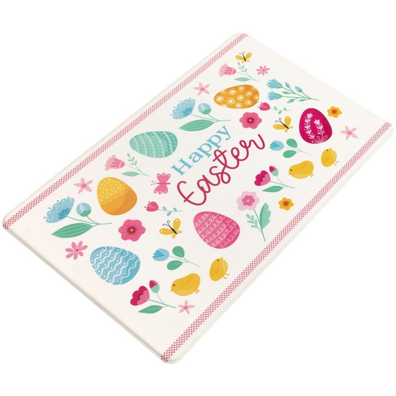 Northlight 29" Pastel Eggs and Chicks "Happy Easter" Kitchen Comfort Mat, 4 of 6