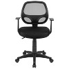 Emma and Oliver Mid-Back Black Mesh Swivel Task Office Chair with T-Arms - image 4 of 4