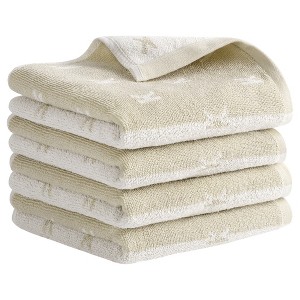 REGALWOVEN Letter Patterns Cotton Soft Absorbent Bathroom Hand Towel 14 x 30 Inch - 1 of 4