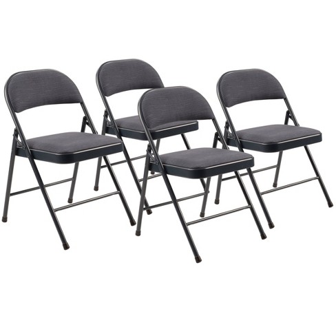 Set Of 4 Fabric Padded Folding Chairs Blue - Hampden Furnishings : Target