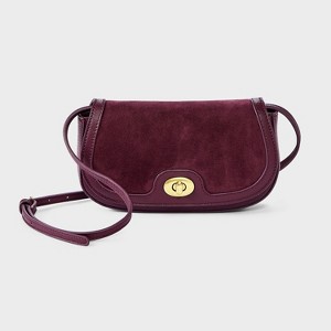 Faux Suede Turn Lock Wallet Crossbody - A New Day™ : Target