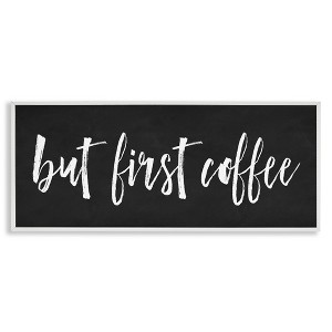 Stupell Industries But First Coffee Calligraphy Script Kitchen Phrase Framed Giclee Art - 1 of 4