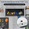 Wall-Mount Tool Cabinet,Cold-Rolled Steel w/ Goose-Neck Door & Hydraulic Rods | 0.6mm 13.8x30.3x11.8in | Garage/Workshop/Kitchen/Office - 4 of 4