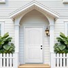 Lirago 2 Panel Plank Arch Top Fiberglass Front Doors 36  inch  x 80  inch  Left Hand Inswing White Wooden Grain Finish with Door Jamb - 3 of 4