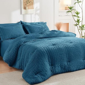 Bed in a Bag 7 Pieces Comforter Set for All Season - 1 of 4