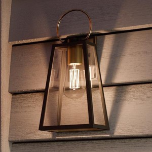 Urban Ambiance Luxury Modern Farmhouse Outdoor Wall Light,  15.125"H x 6.5"W,  Olde Bronze Finish, UHP1002 - 1 of 4