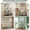 INFURNIC Decorative Bookshelf Glass Display Cabinet with Lock, 4-Shelf Curio Cabinet with Double Doors for Living Room, Black, 64.37"*17.32"*6.89" - 2 of 4