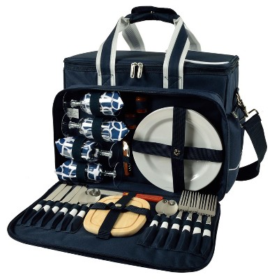 Picnic at Ascot Soft Sided Cooler with Four Person Picnic Set