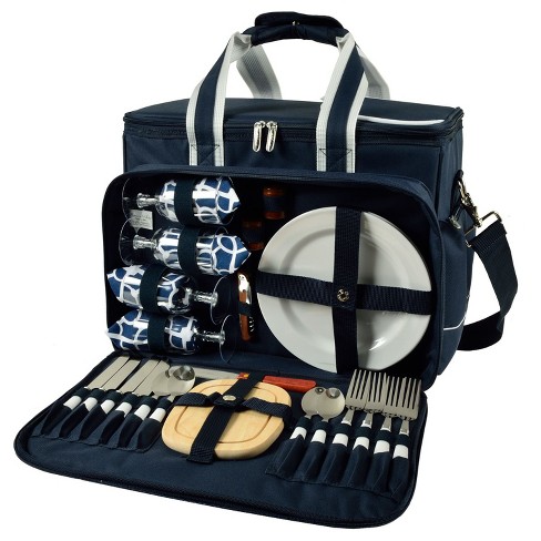 Picnic at Ascot Soft Sided Cooler with Four Person Picnic Set - image 1 of 4