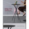 23.6" Round Bar Table, Metal High Top Table for Kitchen, Home Bar & Living Room, Modern Pub Bistro Table, 41.3" Height, Ink Black - 2 of 4